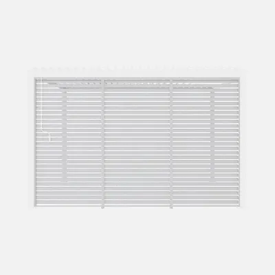 Produktbild von sweeek - 3er-Set Lamellenwände 130 cm für bioklimatische Pergola Aluminium 3x4m Triomphe - Weiß