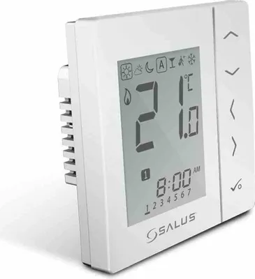 Produktbild von SALUS Dig. Raumthermostat weiß Regelung v. FBH 230V UP