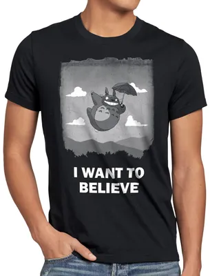 Produktbild von style3 Want to believe Anime Herren T-Shirt anime cosplay nachbar tonari no