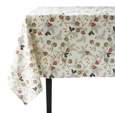 Tischdecke aus Baumwoll-Leinen-Mix, Granatapfel, 180x300 cm