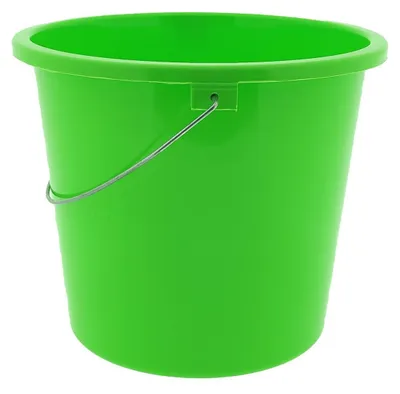 Obrázok produktu pre sada 4 vedier pre domácnosť s kovovou rukoväťou, 5 litrov modrá, zelená, červená, sivá