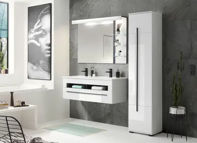 Produktbild von Cantara Badezimmerset XX - Weiß Hochglanz