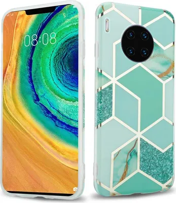 Produktbild von Cadorabo Schutzhülle für Huawei MATE 30 PRO Hülle in Grün TPU Handyhülle Etui Case Cover