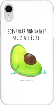 Produktbild von Mr. & Mrs. Panda Iphone XR Handyhülle Avocado Schwangerschaft - Weiß - Geschenk, Wunder, Premium Kunststoff, Baby, Handy Case, Liebe, Geburt