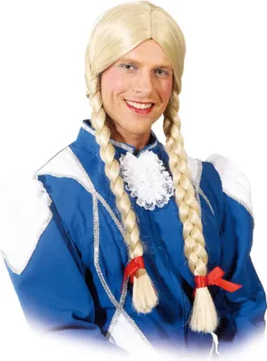 Produktbild von O30833 blond Herren Gardeperücke-Tanzperrücke-Zopfperücke-Mariechenperücke für Männer