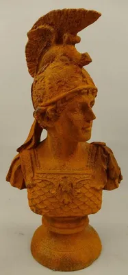 Zdjęcie produktu dla Casa Padrino Art Nouveau Deco Bust Knight Rust 27 x 16 x H. 47 cm - Żeliwna rzeźba - Żeliwna figura - Rzeźba Deco - Figura Deco - Akcesoria do dekoracji ogrodu