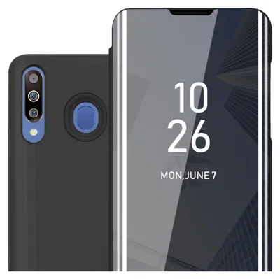 Immagine prodotto di Cadorabo custodia per telefono cellulare per Samsung Galaxy M30 / A40s in nero copertura posteriore copertura protettiva custodia a libro