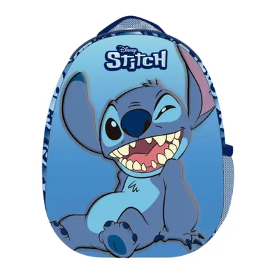 Image de One Compartment Kindergarten Backpack 3D Disney Stitch Blue