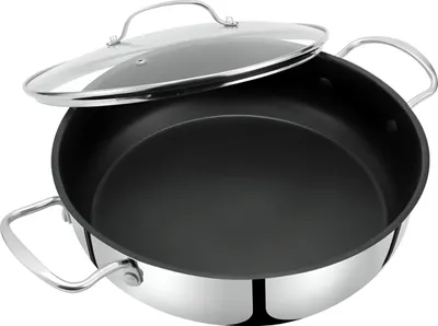 Produktbild von Robustes und langlebiges Kochgeschirr für die moderne Küche Servierpfanne mit Deckel ? 28cm
