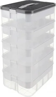 Obrázok produktu pre Kruzzel 25759 Úložný box na stavebnici, 35 l, 5 pater
