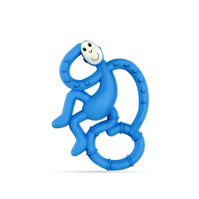 Produktbild von Matchstick Monkey Beißring / Zahnungshilfe Affe mini : blau Farbe: blau