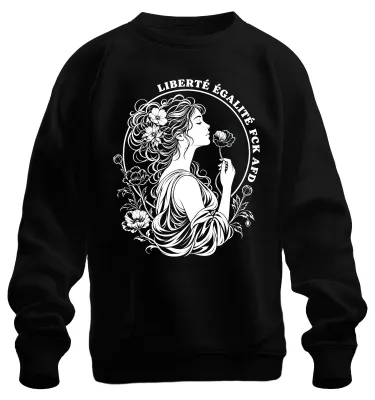 Immagine prodotto di Felpa con cappuccio "Liberté Égalité", modello "For Statement Sarkasmus", colore nero, taglia XL