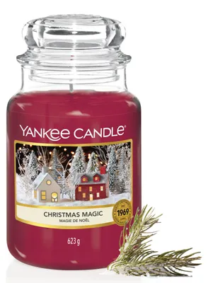 Produktbild von Yankee Candle Duftkerze im Glas (groß) | Christmas Magic | Kerze mit langer Bren