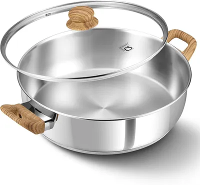 Produktbild von CS KOCHSYSTEME Schmorpfanne, 5,2 l, Edelstahl 18/10