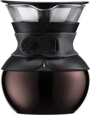 Immagine prodotto di Caffettiera a filtro - BODUM - Pour Over - 0,5 L - 4 tazze - Filtro permanente in acciaio inossidabile - Vetro / Nero