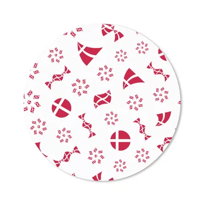 Produktbild von MuchoWow® Mauspad Mousepad Dänemark - Muster - Rot 20x20 cm - Mousepads - Maus Mat - Pad - Mausunterlage - Schreibtischmatte