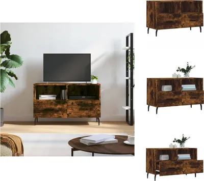 Image de vidaXL Armoire TV chêne fumé 80x36x50 cm Bois composite - Meuble TV