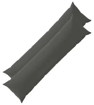 Immagine prodotto di vidaXL, 2 federe per cuscini, modello HEEREN, colore antracite, 40 x 145 cm, in poliestere