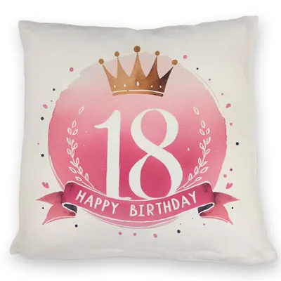 Produktbild von Happy Birthday 18 Krone Kissen