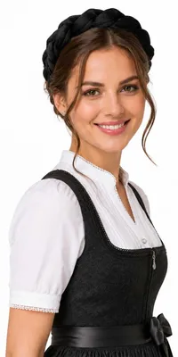 Produktbild von Flecht Haarreif "Samira" für Damen | Geflochtener Haarschmuck Farbe: Schwarz