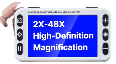 Immagine prodotto di Lente d'ingrandimento digitale, display da 5 pollici, sistema a doppia lente, 5 pollici