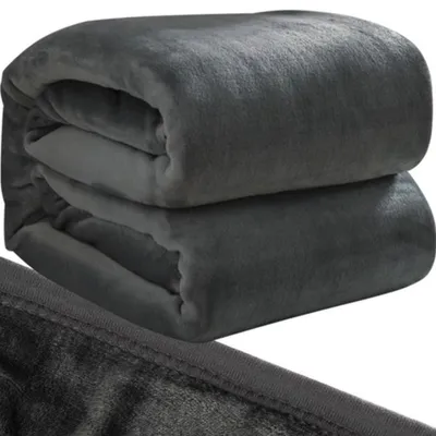 Produktbild von Ruhhy 22695 Fleecedecke 160 x 200 cm, grau