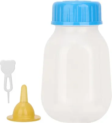 Produktbild von Transparent mit Anti-Lesech-Kappe Pet Feeder, Fütterungsflasche, langlebig für kleine Hund