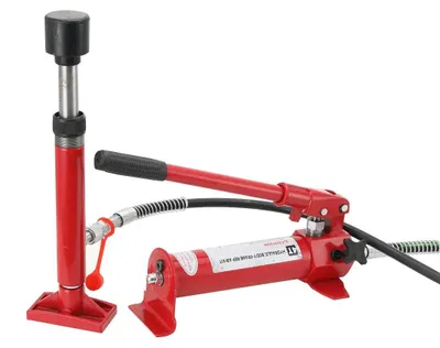 Obrázek produktu pro Hydraulický nástroj pro opravu karoserie – sada hydraulických zvedáků Porta Power – nosnost 4 tuny – rozpínací síla 1/2 tuny – hadice na olej 1,2 metru – hmotnost 15 kg