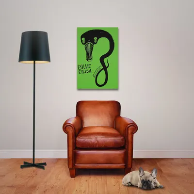 Image de Eilish, Billie - Poster - Ghoul + 2 St Posterleisten Holz 61 cm natur