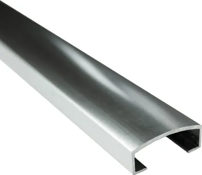 Produktbild von Alu U-Profil Bordüre Fliesenschiene Dekoration silber L270cm 25mm poliert