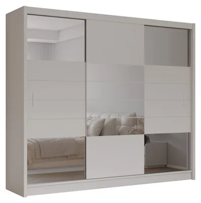 Produktbild von Masseno Schiebetürenschrank KALISTA 250/215/61 cm 2-türig mit Spiegel Beige