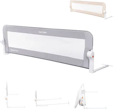 Produktbild von Kikkaboo Bettschutzgitter I am safe 150 cm, klappbar, Bettgitter, ab 18 Monaten hellgrau