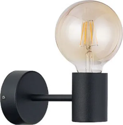 Produktbild von Wandlampe E27 Schwarz Metall Retro Wandleuchte