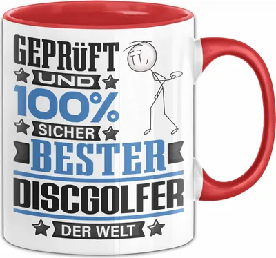 Produktbild von Discgolfer Geschenk Lustiger Spruch für Discgolfer Geschenkidee Bester Discgolfer Der Welt (Rot)