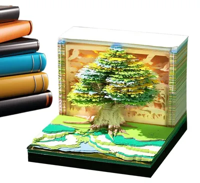 Image de Calendrier de bureau 3D en forme de cabane dans les arbres