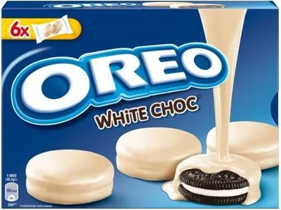 Immagine prodotto di Oreo Choc White doppi biscotti ricoperti di cioccolato bianco 245g confezione da 5 pezzi