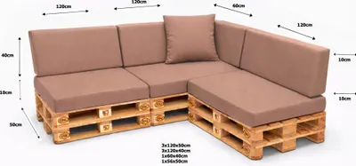 Obrázok produktu pre Setgarden Veľké paletové vankúše, sada 8 ks, vonkajšie, 120 x 50 x 10 cm, sedacie vankúše + opierkové vankúše, 120 x 40 x 10 cm, 1 ks, béžové