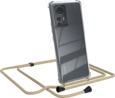 Produktbild von EAZY CASE Handykette kompatibel mit Xiaomi 12 Pro, Handyhülle mit Umhängeband, Handykordel, Schutzhülle Clear, Band in Blau