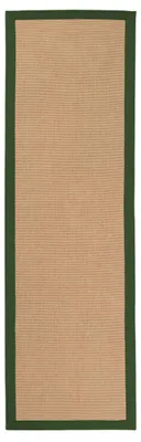 Image de carpetfine Tapis couloir Sisal Vert 75x300 cm | Tapis moderne pour le salon et la chambre à coucher
