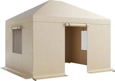 Produktbild von Winter-Pavillonabdeckung Passend für Pavillons mit Hartdach 3,07 x 3,67 m, Allwetter-Pavillonabdeckung mit Seitenwänden und Fenstern, hochdichtes PE-Material, geschlossene Abdeckungen für Lagerräume, Pavillons nicht im Lieferumfang enthalten