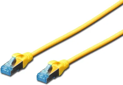 Produktbild von Digitus CAT 5e SF/UTP Patchkabel, 1 m, Cat5e, SF/UTP (S-FTP), Gelb