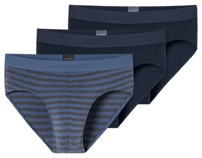 Produktbild von Schiesser 3er Pack 95/5 Baumwolle Rio Slip / Unterhose Hochwertiger Single Jersey für besten Tragekomfort, Elastischer Bund für perfekten Sitz und Bewegungsfreiheit, Bequeme Beinausschnitte für angenehmen Alltag blau 6