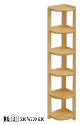 Produktbild von Eckregal Regal Schrank Wohn Zimmer Wand Schränke Büro Regale Echt Holz Massiv
