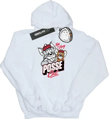 Produktbild von Tom And Jerry - "Posse Cat" Kapuzenpullover für Herren BI19128 (3XL) (Weiß)
