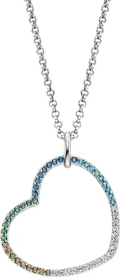 Produktbild von Engelsrufer ERN-HEARTCOOL-ZIM Damen Collier Herz Silber Bunt 50 cm