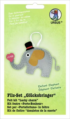 Immagine prodotto di Set di feltro elefante portafortuna