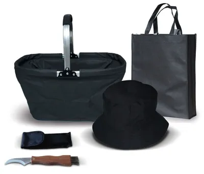 Produktbild von Pilzsammler-Set zum Pilzesammeln, Messerkorb, Hutreiniger für Papa