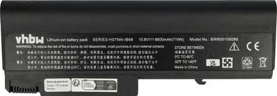 Produktbild von vhbw Akku Ersatz für HP HSTNN-UB68, HSTNN-UB69, HSTNN-XB24, HSTNN-C68C, HSTNN-CB69, HSTNN-IB68, HSTNN-IB69 für Notebook (6600 mAh, 10,8 V, Li-Ion)