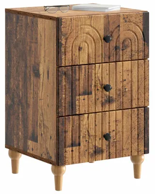 Image de vidaXL Table de chevet en bois recyclé 43 x 41 x 66,5 cm, aggloméré