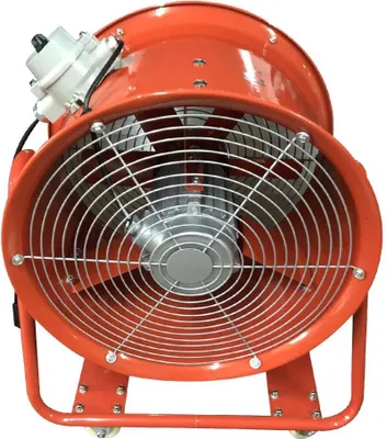 Produktbild von Industrieventilator Gebläse - Tragbarer Lüfter - Leistung 1,1 kW - Luftstrom 150 m³/min - Druck 460 Pa - Explosionsgeschützter Motor - Orange